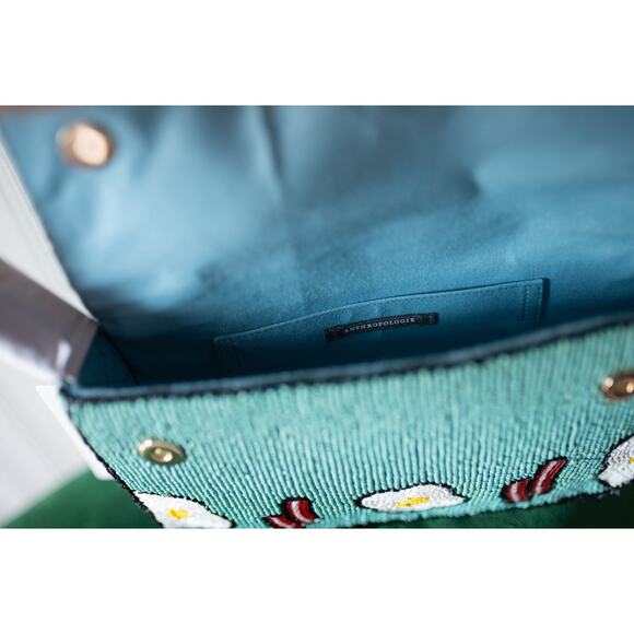 Anthropologie The Fiona Beaded Bag: Food & Drink Edition Bacon & Eggs - Picture 5 of 5